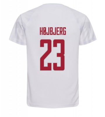 Danmark Pierre-Emile Hojbjerg #23 Bortedrakt VM 2022 Kortermet